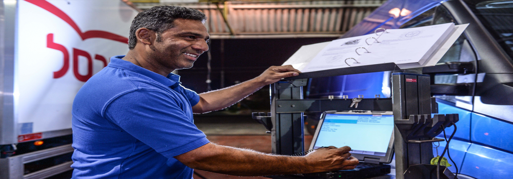 מאבחן דיאגנוסטיקה למשאית במאצעות מחשב 